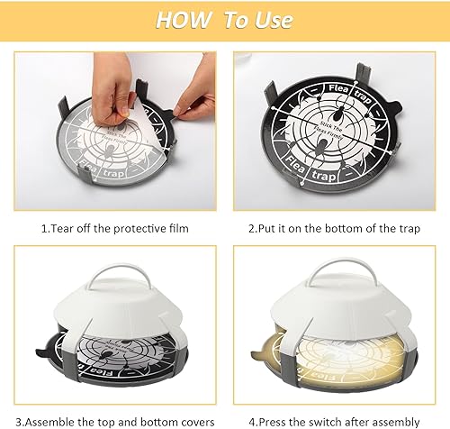 Lot de 2 pièges à puces pour la maison - E-menage