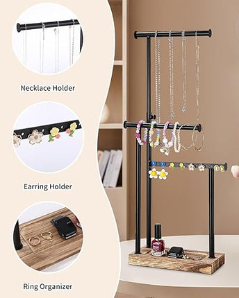 Azyvum - Présentoir à bijoux en bois et métal