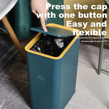 trash can with press lid