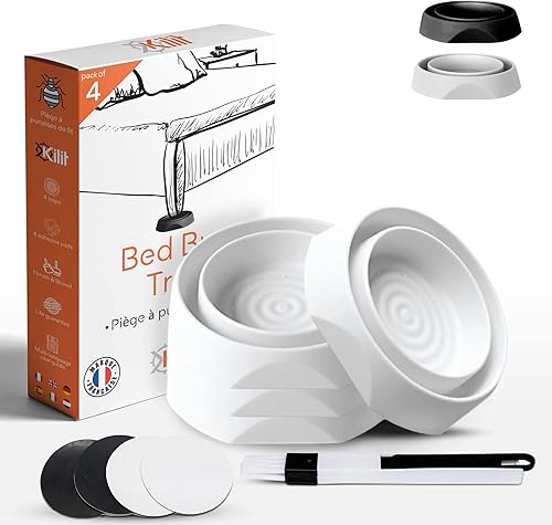 KALIGEN® - Kit de 4 Pièges anti punaises de lit - E-menage