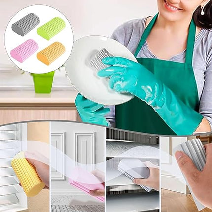 Lot de 4 Pcs d'éponge réutilisable lavable - E-menage