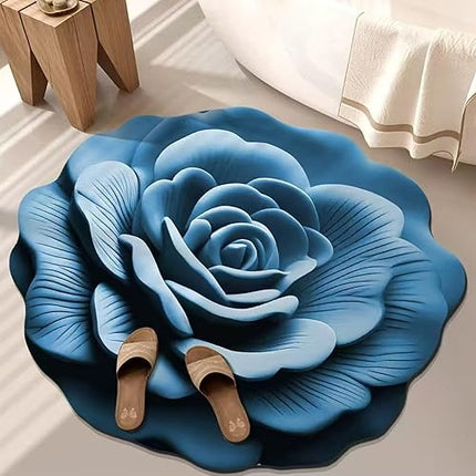 Vgpbphj - Tapis de sol antidérapant en peluche florale