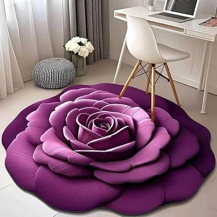 Vgpbphj - Tapis de sol antidérapant en peluche florale