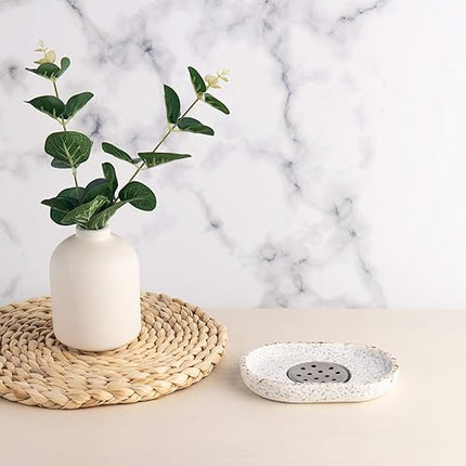 IMEEA Terrazzo - Porte-savon double couche pour salle de bain