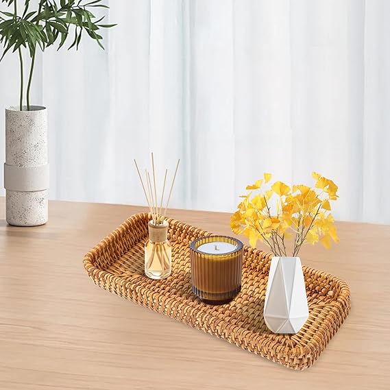 LEKEFETO - Panier de rangement en rotin tressé
