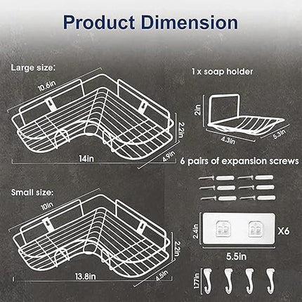 ADORAMOUR - pack de 2 Etagere Douche Sans Perçage