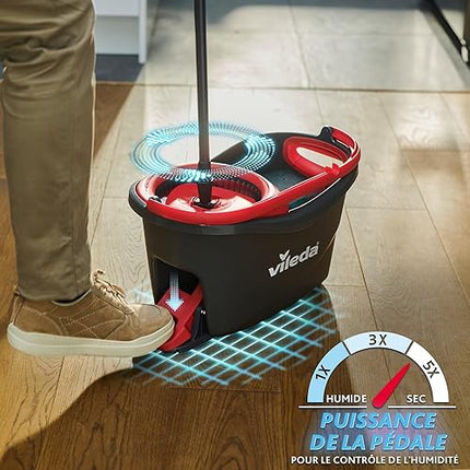 Vileda Turbo - balai + seau à pédale - E-menage