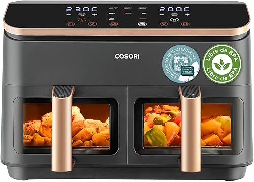 COSOR-  Friteuse à air double panier numérique