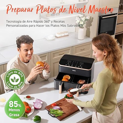 COSOR-  Friteuse à air double panier numérique