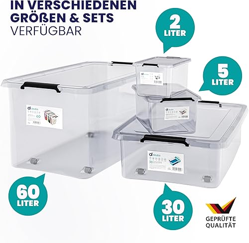 deuba® - lot de 6 boîtes de rangement de 5litres - E-menage