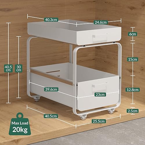 Todeco - Étagère de Rangement sous évier - E-menage