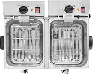 Royal Catering -Friteuse double dispositif 3 250 W, 2x13 Litres - E-menage