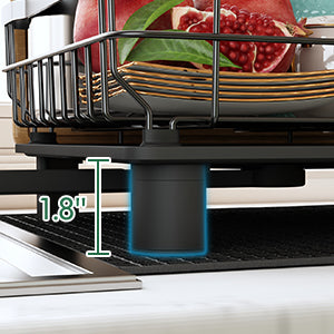 Égouttoir à vaisselle à double niveau en acier inoxydable