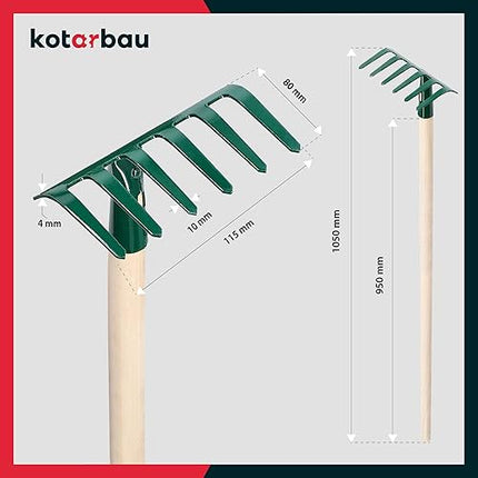 KOTARBAU® - Râteau de jardin avec 6 dents en acier - E-menage