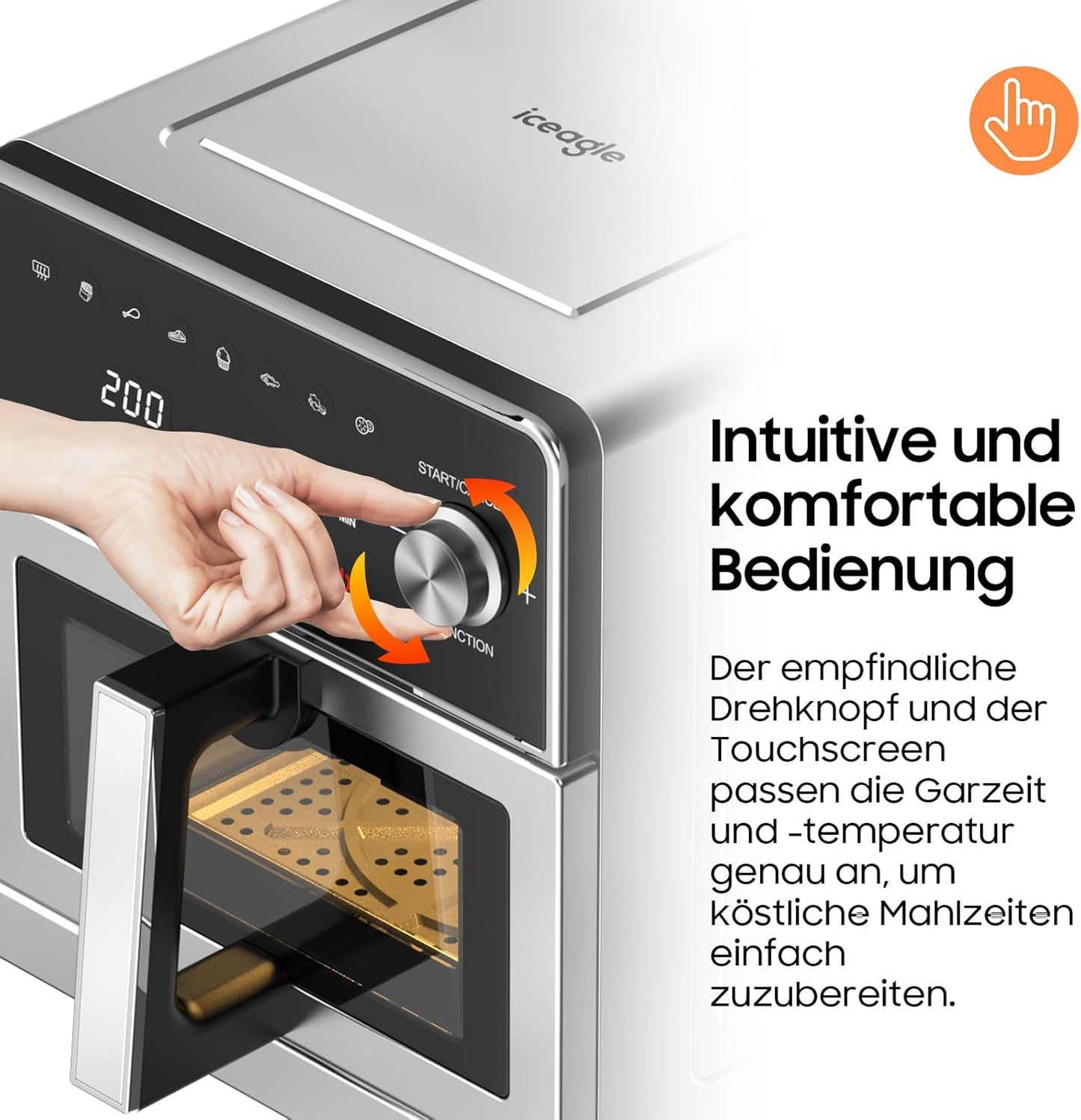 Iceagle XXL Air Fryer 8L – Ultra-Fast, Healthy & Family-Size Cooking