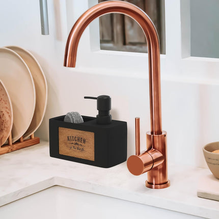 Distributeur de savon liquide blanc conçu pour la cuisine