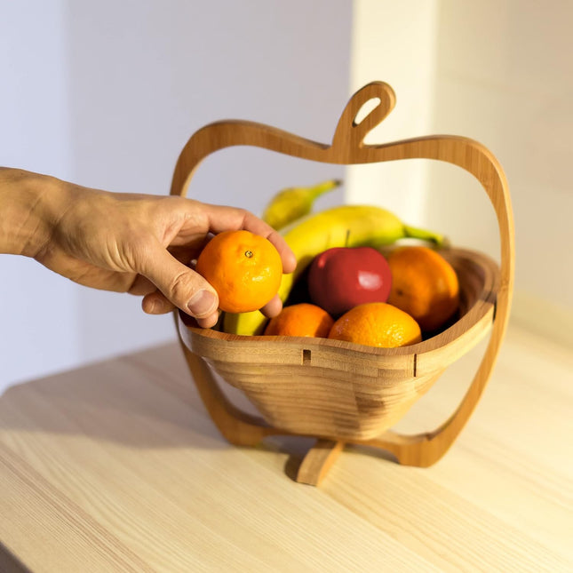 Apple-shaped fruit basket