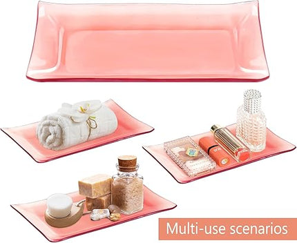 Lot de 4 accessoires de salle de bain en verre