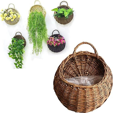 Monsully  - Panier de fleurs en osier suspendu