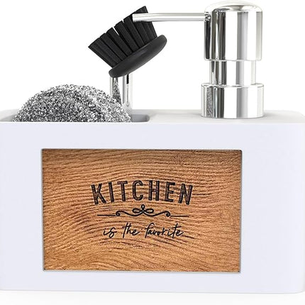 Distributeur de savon liquide blanc conçu pour la cuisine