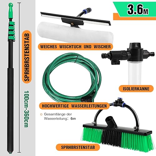 Daromigo - Brosse de lavage télescopique 3,6 m - E-menage