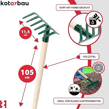 KOTARBAU® - Râteau de jardin avec 6 dents en acier - E-menage