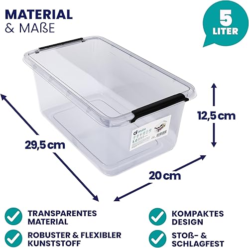 deuba® - lot de 6 boîtes de rangement de 5litres - E-menage