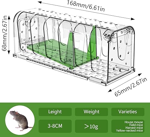 Lot de 2 pièges à souris vivant - E-menage