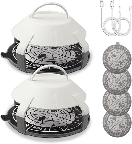 Lot de 2 pièges à puces pour la maison - E-menage