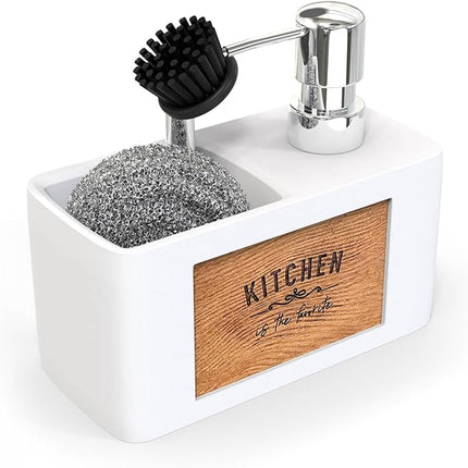 Distributeur de savon liquide blanc conçu pour la cuisine