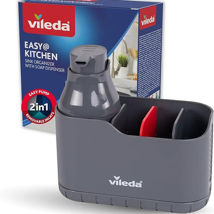 Distributeur de Liquide Vaisselle, Brosse, Support à torchon &amp; Organiseu