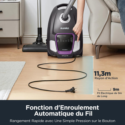 Eureka NEN300 Compact Cylinder Vacuum Cleaner with Bag