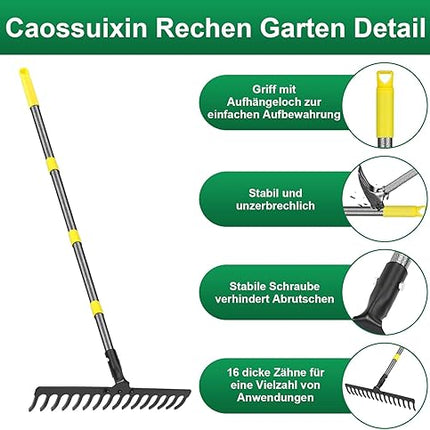 Caossuixin - Garden Rake with 16 Teeth