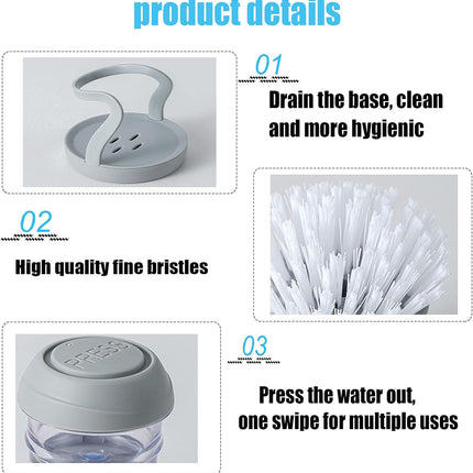 Kitchen Dish Brush with Liquid Dispenser