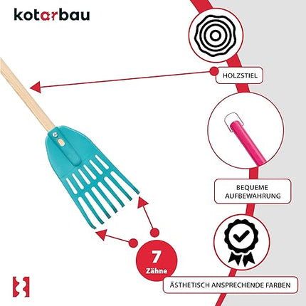 KOTARBAU® - Râteau de jardin en plastique avec 23 dents - E-menage