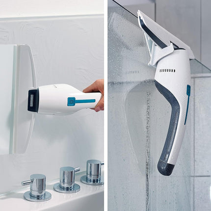 aspirateur à vitres et salle de bains + buse salle de bains et support mural