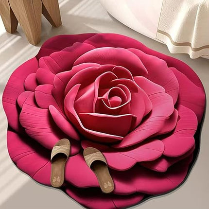 Vgpbphj - Tapis de sol antidérapant en peluche florale