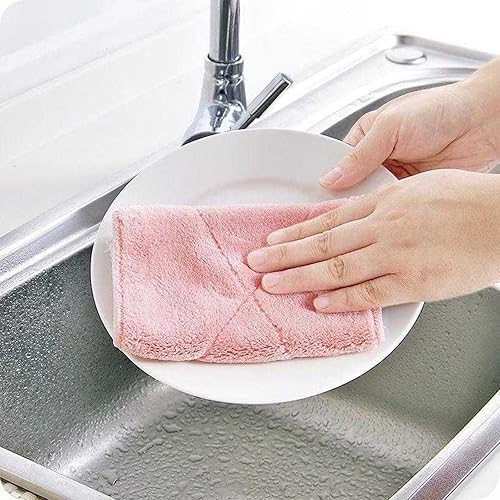 dhsbgwsx- set of 12 coral velvet tea towels