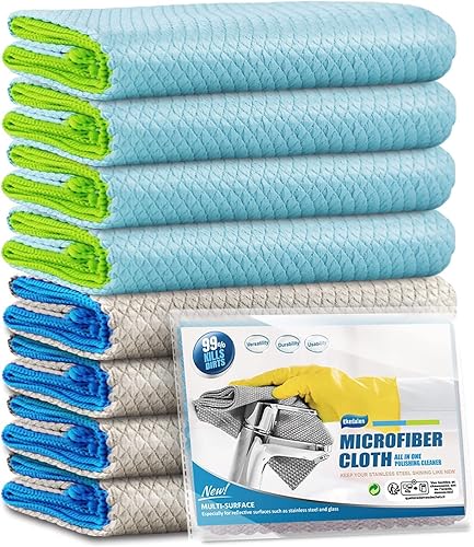 ekedalen - lot de 8chiffon nettoyage microfibre