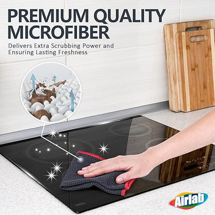 airlab - 6X chiffons de nettoyage en microfibre