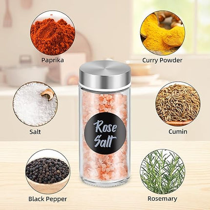 friberg -  kit de 24 pots à épices ronds en verre