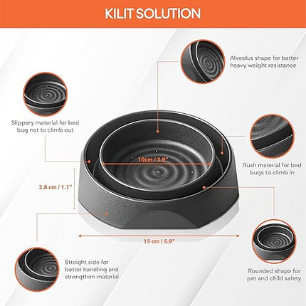 KALIGEN® - Kit de 4 Pièges anti punaises de lit - E-menage