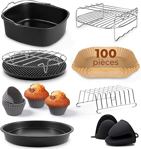 Fentic - Lot de 19 Accessoires pour friteuses à air XL et XXL