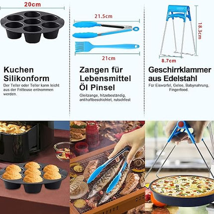YINGRACE - Lot de 12 accessoires pour friteuse à air chaud