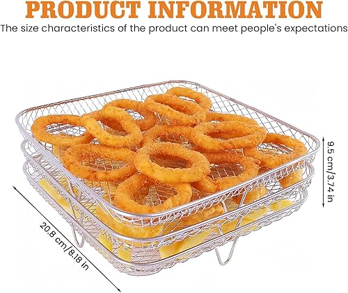 Lot de 3 racks pour friteuse à air - E-menage