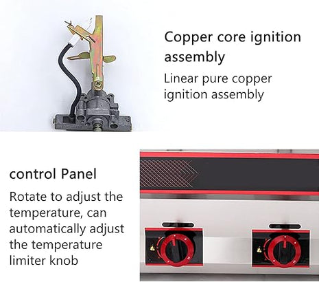 Friteuse à gaz Professionnelle 12L/18L - E-menage