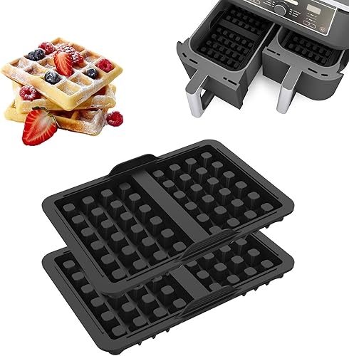 HOTUT - Lot de 2 moules à gaufres en silicone pour friteuse à air