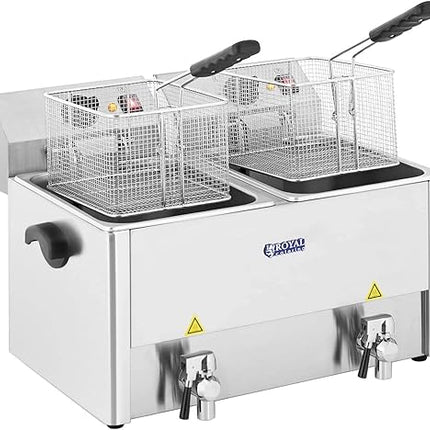 Royal Catering -Friteuse double dispositif   3 250 W, 2x13 Litres