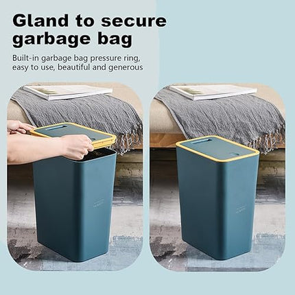 trash can with press lid
