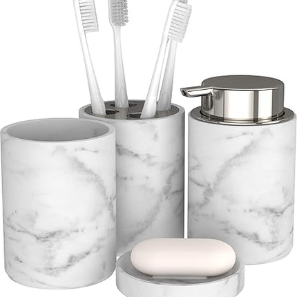 bonVIVO - Lot de 4 accessoires de salle de bain